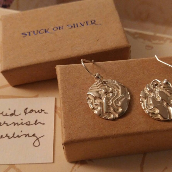 Sterling Circuit Board Earrings, Computer Nerd Gift, Motherboard ...