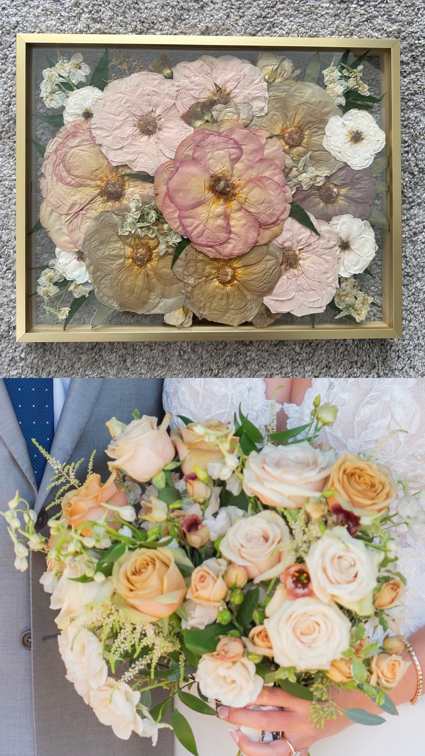 Preserved flowers from Megan's etsy review