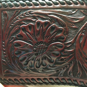 Hand Tooled Leather Wallet - Etsy