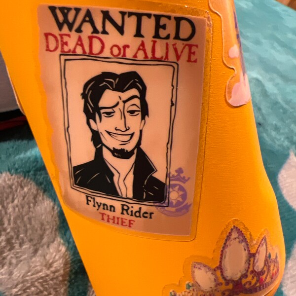 Flynn Rider Wanted Poster Transparent Stickers/ Princess Rapunzel ...