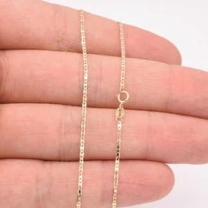 1.2 mm マリナー アンカーリンクチェーンネックレス 14Kイエロー