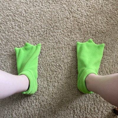 Adult Size Frog Feet Slippers NOW in LIME GREEN - Etsy