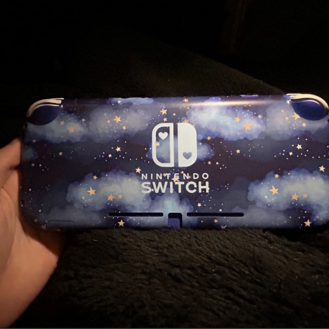 ZOOMHITSKINS Switch Lite Accessories, Compatible For Switch Lite Skin, Baby Blue Pink Sweet Sakura Teal Asia Coral Rose Anime, 3M Vinyl, Durable & Fit, Easy To Install, Made In The USA