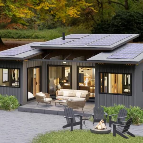 4x20' Container Home Plans | 3 Bed Container Home | Container House ...
