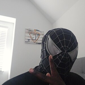 【新品未使用】スパイダーマンハイクオリティ マスク レプリカ黒 スパイダーマンのフェイスマスク通販 | レンズ付き - 映画レプリカ