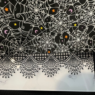 Embroidered Lace Filigree Bat Eyemask Black main image 1