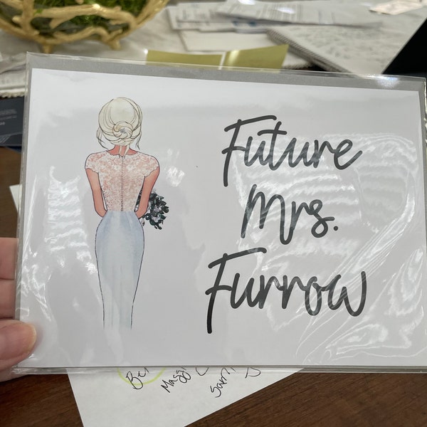 Future Mrs. | Custom Engagement Card | Personalized Wedding Stationery ...