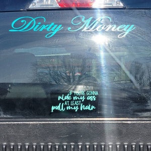 The Money Pit Vertical Pillar Windshield Decal – Oracal Vinyl, Custom Text, Truck Car SUV