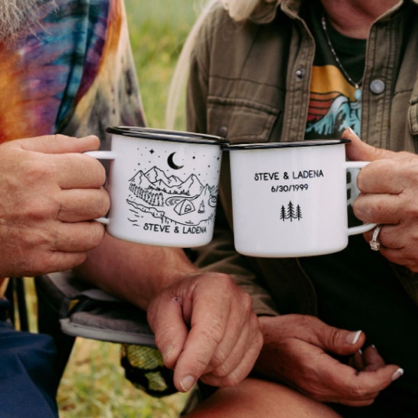 Carabiner Tin Year Anniversary Mug, Custom 10 Year Husband Wife Gift ...