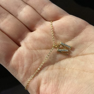 Letter Pendant Gold Plated Sterling Silver Initial Pendant for