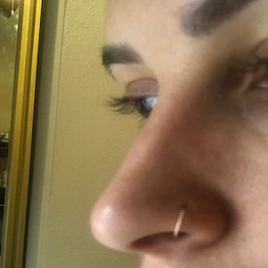 Twisted Nose Ring Small 21g Hoop Nose Ring Cartilage Braid Wire
