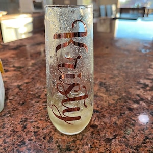 Personalized Shot Glass, Custom Tequila Shooter - Birthday, Bachelorette Party Favors, Girls' Night, Bridesmaid Proposal, Handmade Glassware