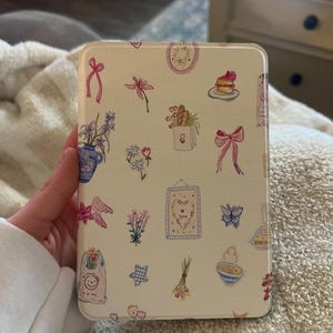 Girly Doodle Kindle Case 12th 2024 All New Kindle Paperwhite Cute Kindle Cover Stylish Kindle Colorsoft 7" Cover Personalized Gift for Her