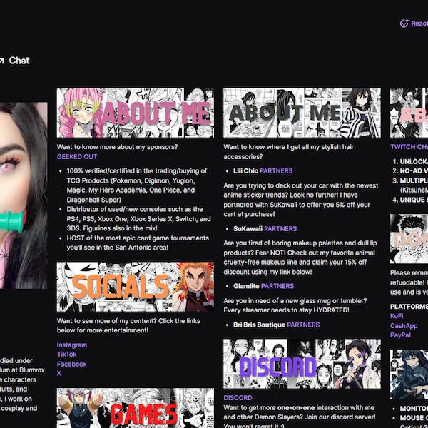 MEGA PACK!! Anime Twitch Panels 97!! - Etsy