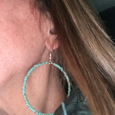 Guanajuato Marine Handmade Over Sized Hoop Earrings main image 1