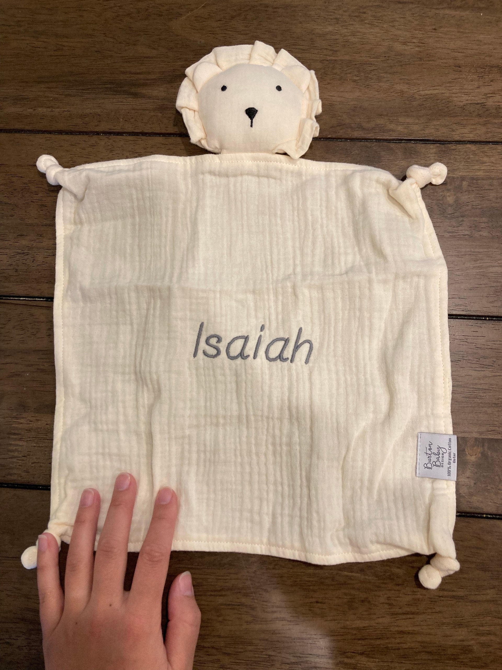 Personalized Baby Gift, Baby Stocking Stuffer, Lion Lovey, Baby Gifts, Baby Toys, Safari, Organic, Toddler Gift, Animal Lovey, Leo Baby Gift