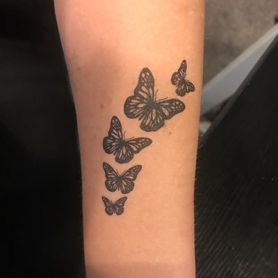 8 Butterfly Tattoo Fake Butterfly Tattoo Transfer Temporary Tattoo ...