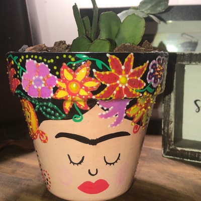Chakras Color Pot With Hamsa, Unalome and Lotus Designs. - Etsy