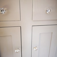 1pcs Diamond Shape Crystal Glass Door Knobs Cupboard Drawer Cabinet Handles Home Screw Type Pulls Furniture Auxiliary Handle I.302473485