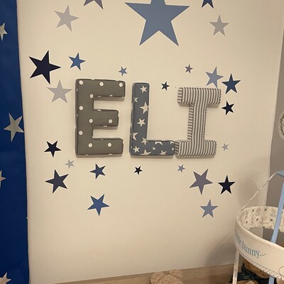 Fabric Letters Personalised Initial Name Baby Room - Etsy