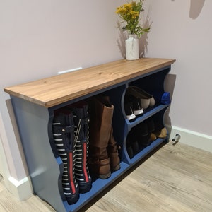 Boot Bench and Shoe Rack With Storage Shelves and Boot Compartment ...