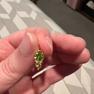 Pendentif Améthyste Verte Or 18 Carats – Fabriqué Main, Pierre Naturelle – Collier Serti Bezel