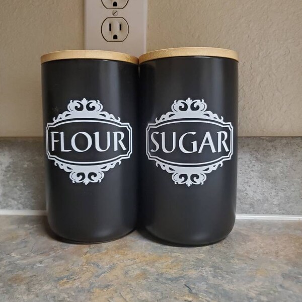 Ceramic Canister Coffee Canister With Lid Goth Kitchen Decor Kitchen ...