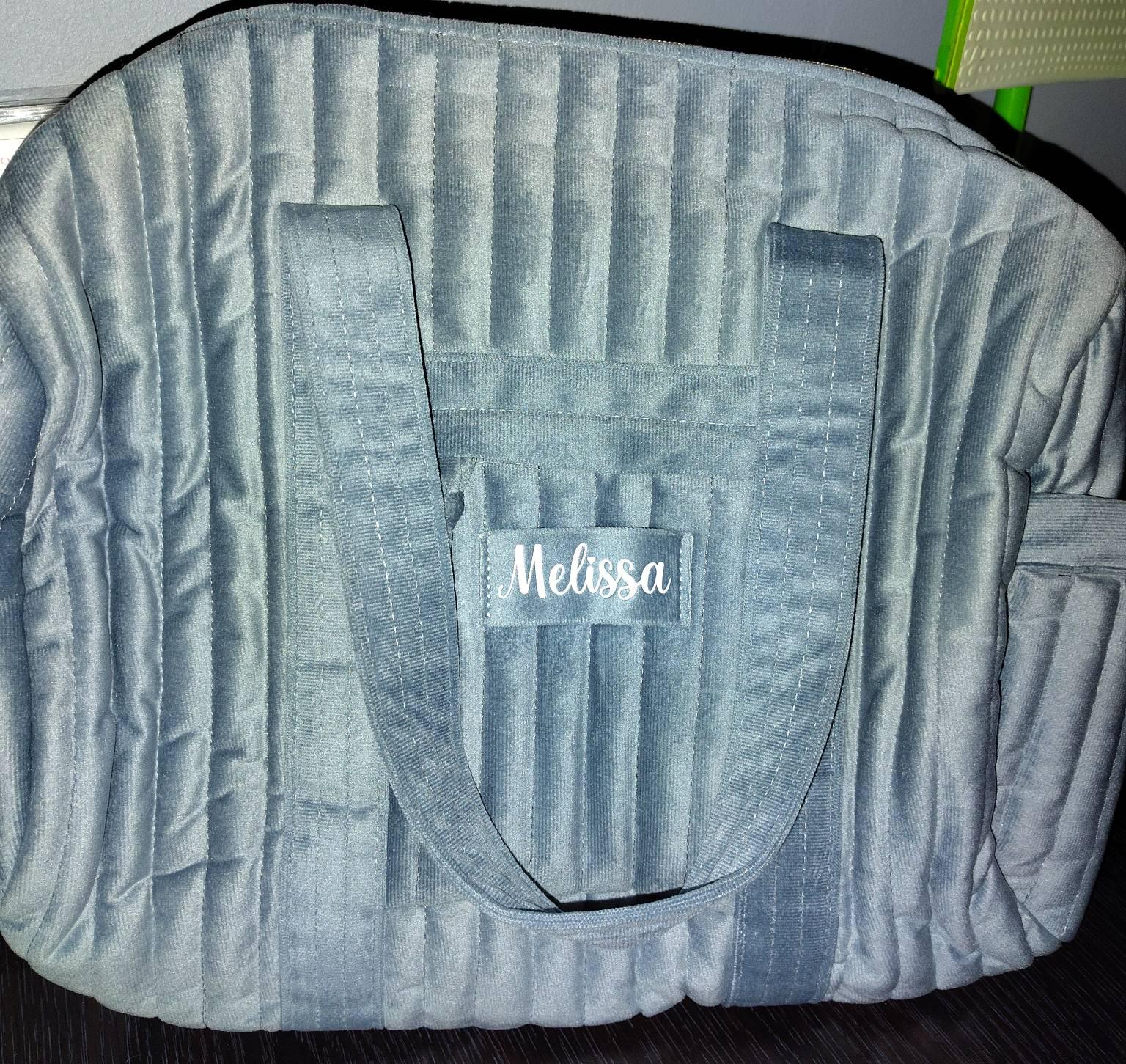 Personalized Velvet Duffle Bag with Small Pouch, Custom Name Duffel Bag, Carry-On Bag, Small Gym Bag, Weekender Overnight for Women & Girls