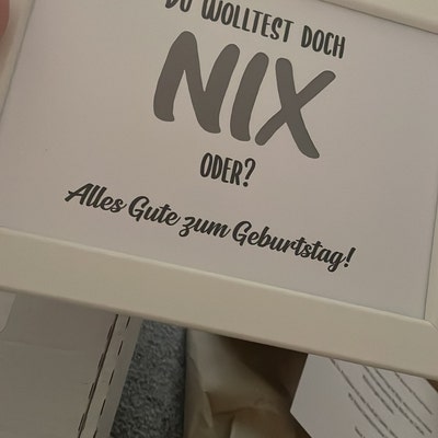 Geldgeschenk Geburtstag Du wolltest doch NIX oder Etsy.de