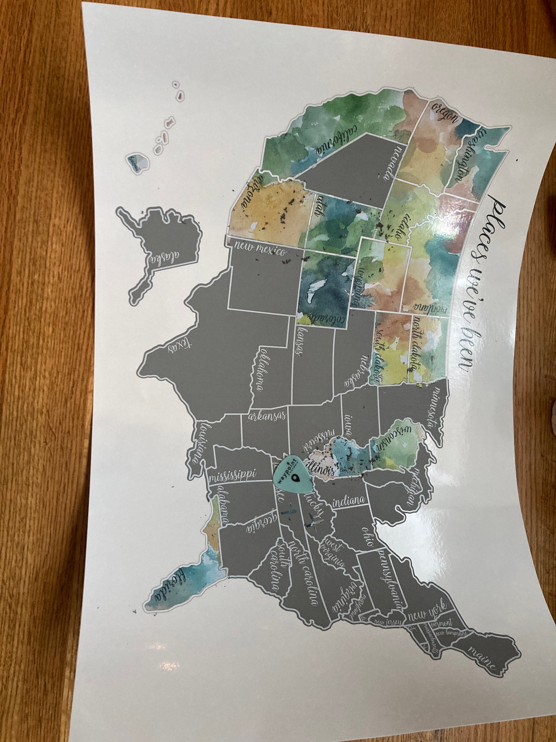 USA Scratch Off Map - Business Gift for Clients - Gift for Travel Lovers - House Warming Gift - Retirement Gift - Corporate Gift Ideas