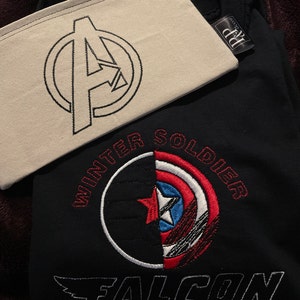 Vintage Style / Falcon and the Winter Soldier Embroidered T-shirt ...