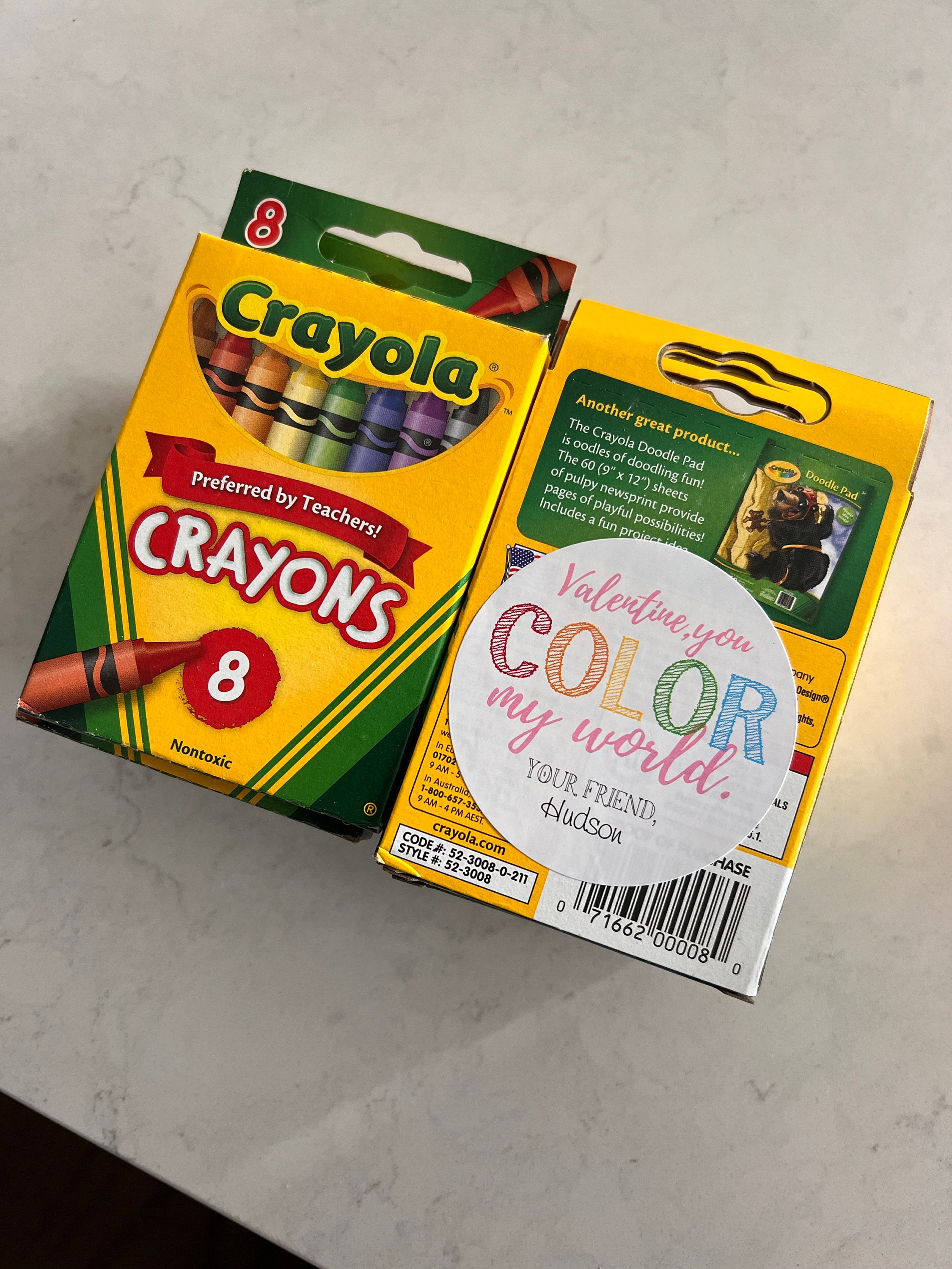 You Color My World Stickers,Kids Valentines For School,Crayon Valentines Stickers,Classroom Valentines,School Valentines,Paint Favor Labels