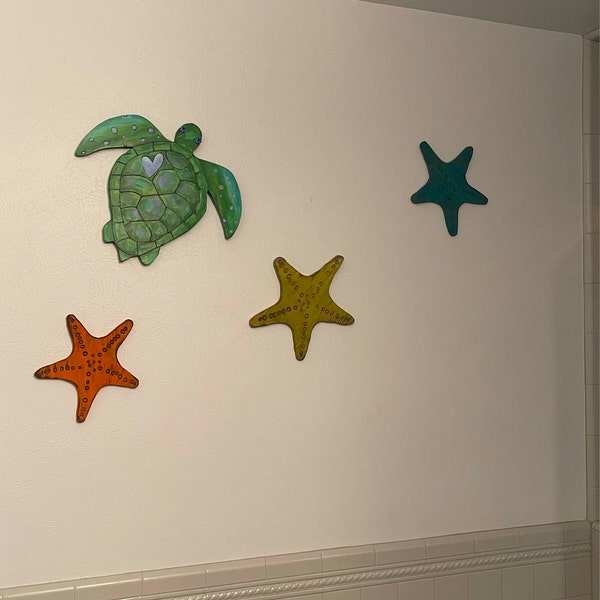Wooden Knobby Starfish Beach Decor Nautical Wall Decor Destin Beach ...