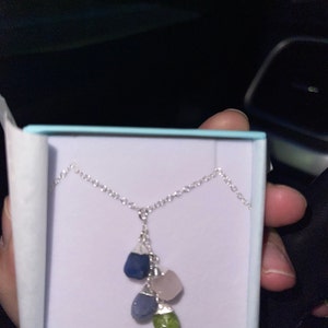 Simple Gemstone Necklace, Minimalist Gift for Her, Tiny Stones ...