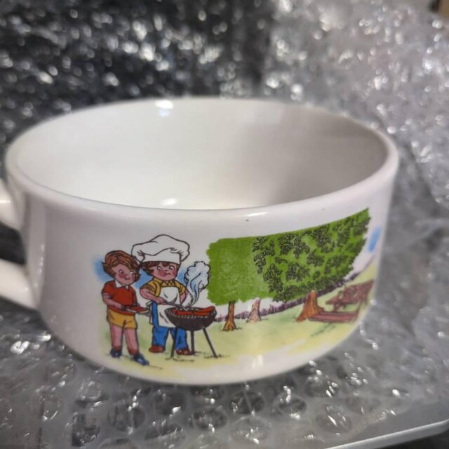 Vintage Campbell Soup Kids Soup Bowls With Handles - 80's