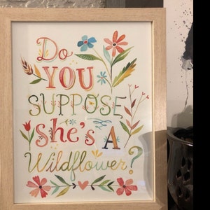 She's a Wildflower Print Vertical Print Alice in Wonderland Katie Daisy ...