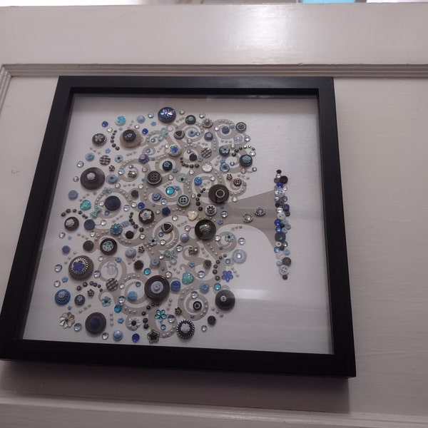 Tree Button Art - Etsy