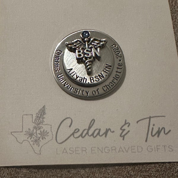 BSN Pin | BSN Nursing Pin for Nurse Graduation | BSN Gift for Nurse ...