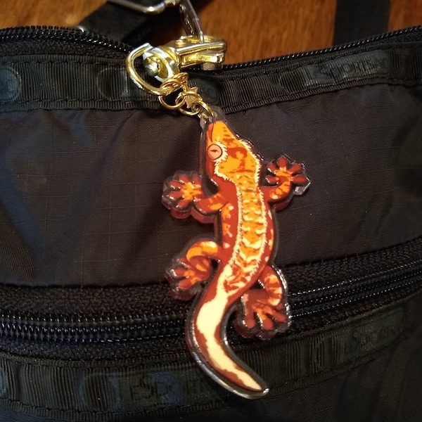 Crested Gecko Acrylic Keychain - Etsy