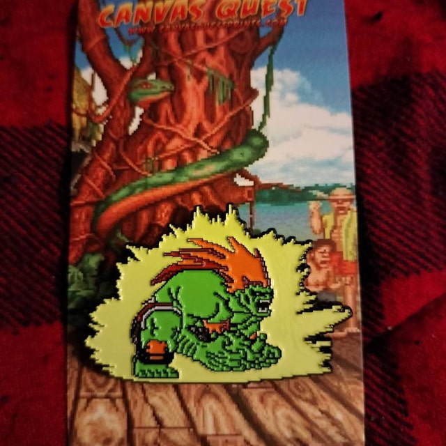 Street Fighter II Blanka Electrified 1.75 Enamel Pin and 