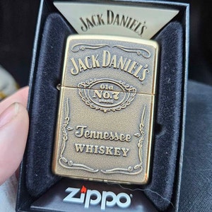 【未使用品】zippo 2018年 vintage JACK DANIEL'S Original Gold Jack Daniels Genuine Zippo Lighter - Etsy