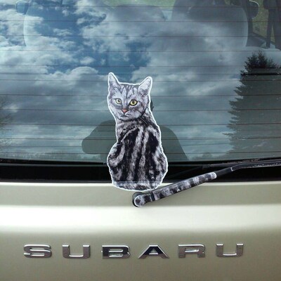 Goldendoodle B Black Dog Rear Window Wiper Wagging Tail Sticker - Etsy