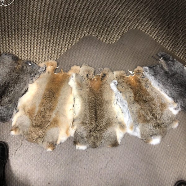 1 Pcs Natural Color Rabbit Fur Pelts - Craft Grade Assorted! - Etsy
