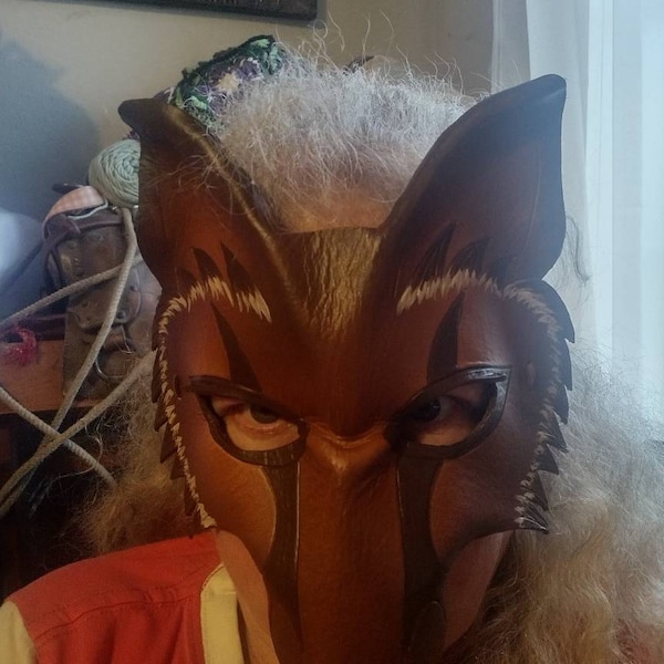 FIRE MASK FLAME Mask, Fire Pixie, Leather Mask, Create Your Own Unique ...