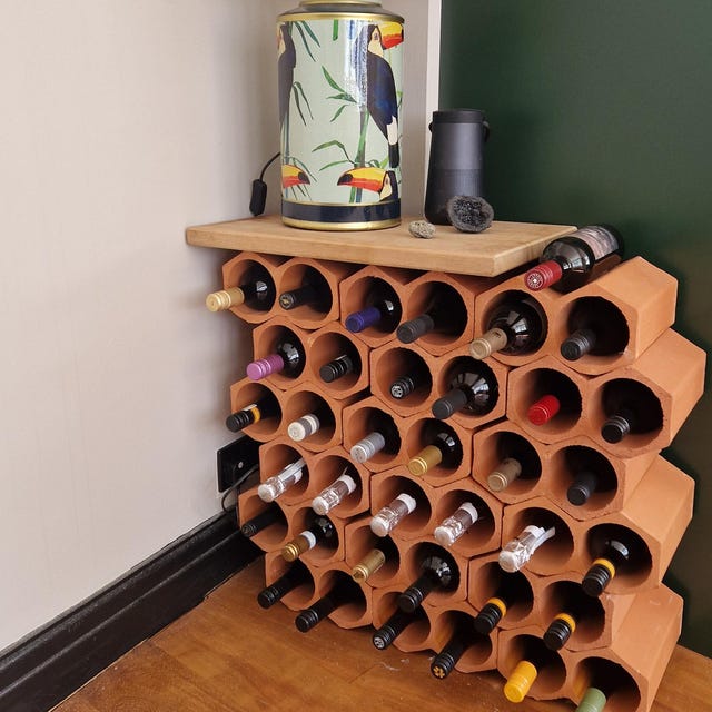 Terracotta Wine Racks Each Unit Holds 2 Bottles Stackable Versatile Rustic Terracotta Etsy