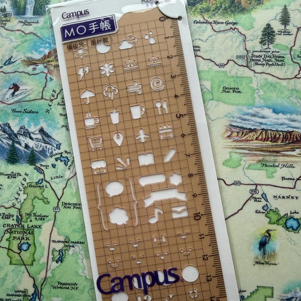 KOKUYO Creative Rotation Ruler | Stencil Ruler | Rotating Circle Ruler ...