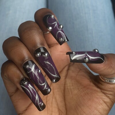 Gold Chrome Nails Chrome Nails 3D Nails Gold Press on Nails - Etsy