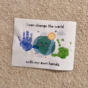 Earth Day Handprint Art: Toddler DIY Keepsake (digital Download