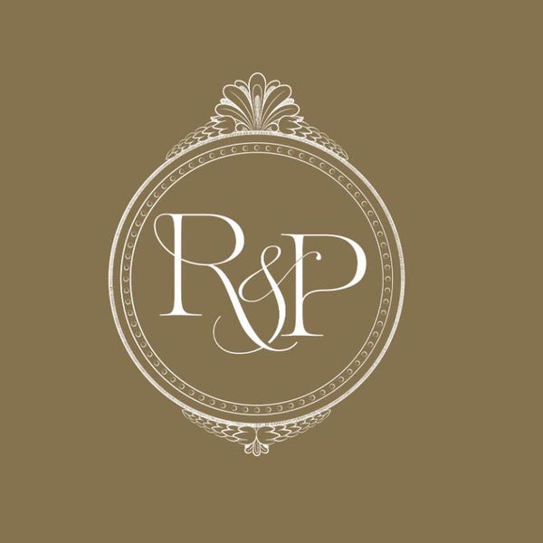 Custom Wedding Monogram Logo Design | Vintage Crest Logo | Luxury ...