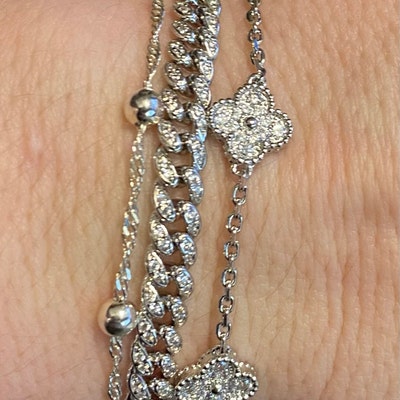 Chain Bracelet, Cuban Link Bracelet, Pave Cuban Link, Curb Chain